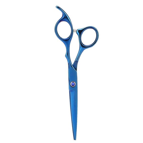 Hairdressing Scissors,6.7 Inch Stainless Steel Professional Hair Cutting Cutting&Thining Hair Scissors,Suitable for Families/Pets/Professional Barber Salon(Blue Flat Shear)