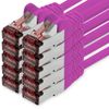 Cat6 network cable 10 x 0.5 m magenta Ethernet cable Lankabel Cat6 Lan network cable Sftp Pimf patch cable 1000 Mbit s
