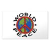 CafePress World Peace Rectangle Sticker Rectangle Bumper Sticker Car Decal
