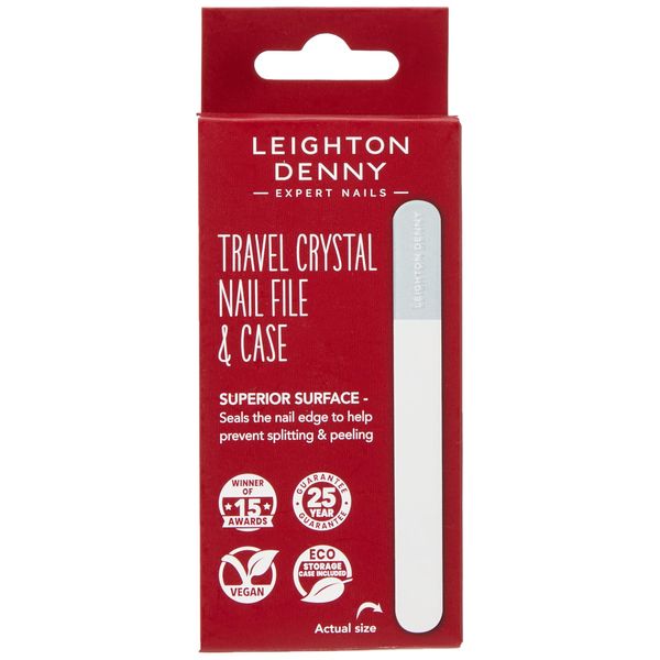 LEIGHTON DENNY Mini Travel Crystal Nail File (90mm) with Case