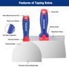 WORKPRO 5PCS Putty Knife Drywall Taping Knives Plaster Tools Set Stainless Steel