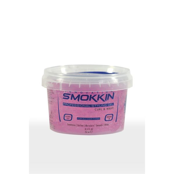 INNOVATION SMOKKIN Pro Edge Hair Styling Gel - Free Alcohol - Soothes Silky & Shiny Perfect for Hair Type Hair Gel with Wave & Curl Extract Hold & Nourishment, 8.45 FL Oz