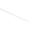 White PVC Flat Strip Bar, 10mm x 2.0mm x 3 Metre, Solid Plastic Profile