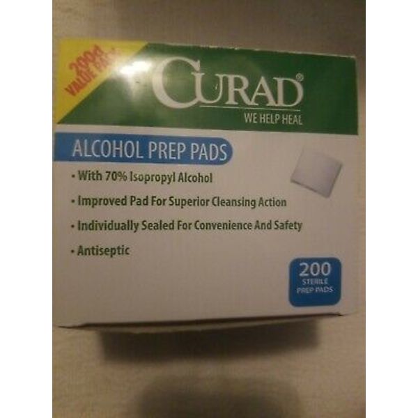 CURAD Alcohol Prep Pads Thick Swabs Wipes - 90 Count