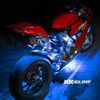 6 Compact Pods + 2 Flex Strips 7 Color Remote Control Motorcycle ATV Snowmobile LED Light Kit