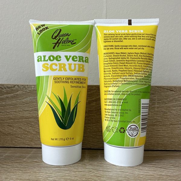 Queen Helene Facial Scrub, Aloe Vera, 6oz - 2 Tubes