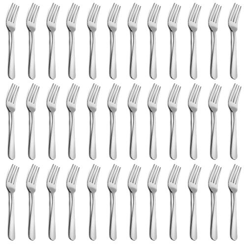36-Piece Salad Forks Set, Funnydin 5.9" Inches Stainless Steel Forks Silverware, Durable Dessert Forks Set, Cost-effective Small Forks for Home, Kitchen, Restaurant - Mirror Polished, Dishwasher Safe