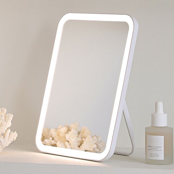 Muas Beauty Table Top Makeup Square Wireless LED Mirror