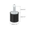 uxcell M8 Thread Rubber Mount Vibration Isolator Studded Cylindrical Shock Absorber 30x30mm 8pcs