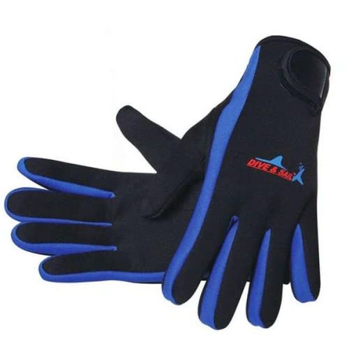 1.5mm/3mm Diving Gloves, Marine Gloves, Surfing, Cold Swimming, Snorkeling Gloves, Fishing, Unisex, Neoprene Fabric, Velcro Tape, Water Play Dive & Sail (Blue, L)
