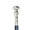 Retro Collection's Victorian Style Plain Design Wooden Cane Walking Stick Solid Brass(Nickle Plate)
