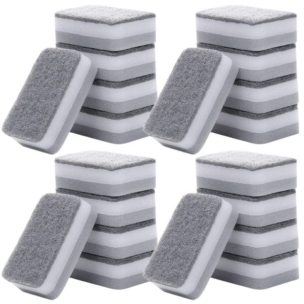 NYANDELMO Sponge Dishwashing Kitchen Sponge for Kitchen Kitchen Sponges 20 Pack Gray
