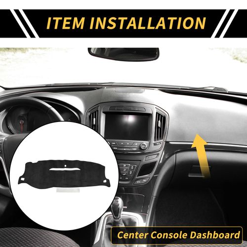 REPAIROCK Dash Cover for Chevrolet Silverado 2007-2013 Dash Board Mat Non-Slip Dash Cover Mat Flannel Center Console Dashboard Cover Pad Carpet Black