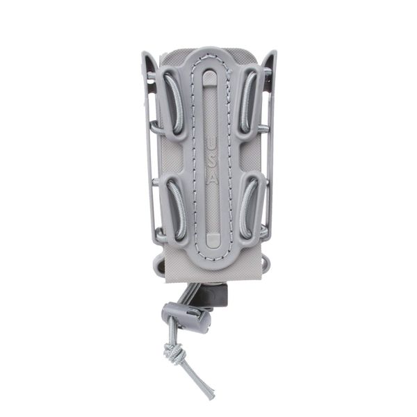 Soft Shell Scorpion -Tall- Pistol Mag Carrier with P1 molle/Stacking Clip (Grey Frame/Grey Shell)