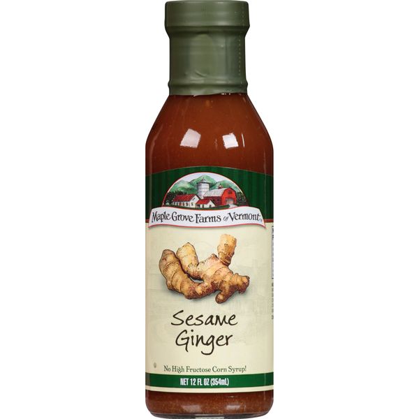 Maple Grove Farms Salad Dressing, Sesame Ginger Dressing, 12 Ounce