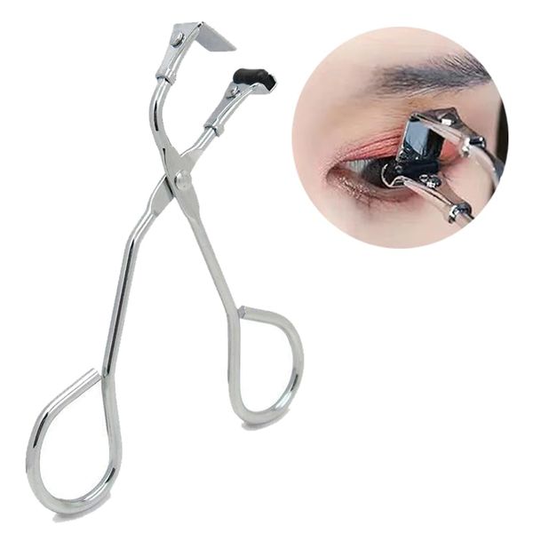 Forahome Eyelash Curler for Partial, Easy to Use, Hair Curl, Natural Curves, Makeup Supplies, Stainless Steel, Durable, Convenient to Carry (Silver)