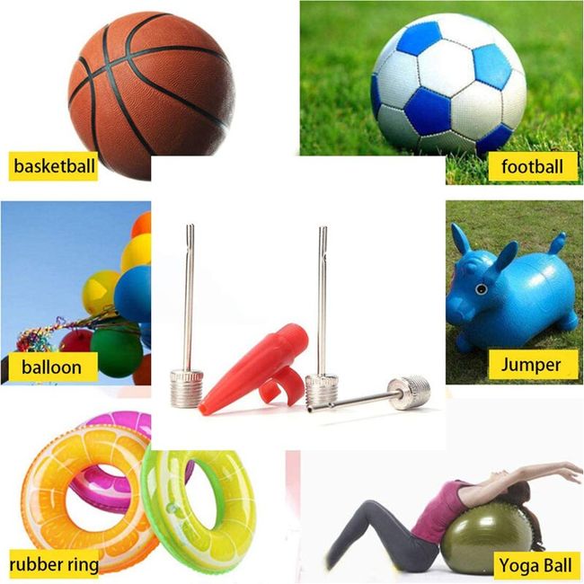 Ball Pump Needles With Nozzle Adapter And Air Hose For Inflating Football  Basketball Volleyball Rugby Ball Inflatable Toys