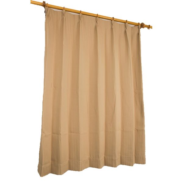 Order Curtain Shape Memory Processing Blackout Curtains Beige Width 95cm Length 115cm Hook B Washable Drape 1 Piece A-763545