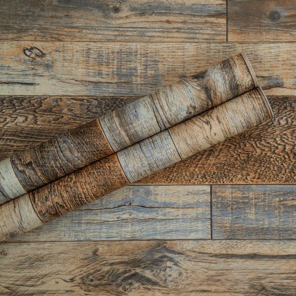 Wood Wallpaper 17.71''×118'' Shiplap Peel and Stick Wallpaper Rustic Wood Grain Contact Paper Removable Self Adhesive Distressed Vinyl Film Roll for Table Cabinets Shelf Liner Decorative