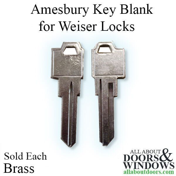 Key Blank For Weiser Locks Single Brass Amesbury Truth key Blank