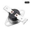 sourcing map KSD301 Thermostat 150°C/302°F 10A Normally Open N.O Adjust Snap Disc Temperature Switch 2pcs,Bakelite Material