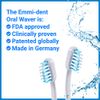 Emmi-dent Platinum 4-Pin Braces Bristle-Head Attachments - Electric Toothbrush Replacement Heads. Cleans with Ultrasound Waves. (Braces 2 Pack)