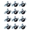 sourcing map 12 Pcs Split Ring Pipe Hanger, 25mm/0.99inch Adjustable Pipe Bracket Clamp Wall Ceiling Mount Pipe Strap Support for Plumbing Drainage Pipe Tube