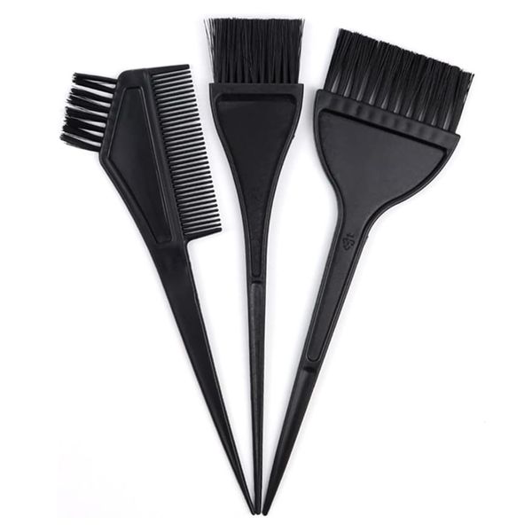 3 Stück Haarfärbepinsel Set, Farbpinsel Haare, Pinsel zum Haare Färben, Haarfarbe Bürste, Haarfärbekamm für DIY Haarfärbe Haarfärbemittel Salon Friseur Werkzeug Farb Pinsel Breit