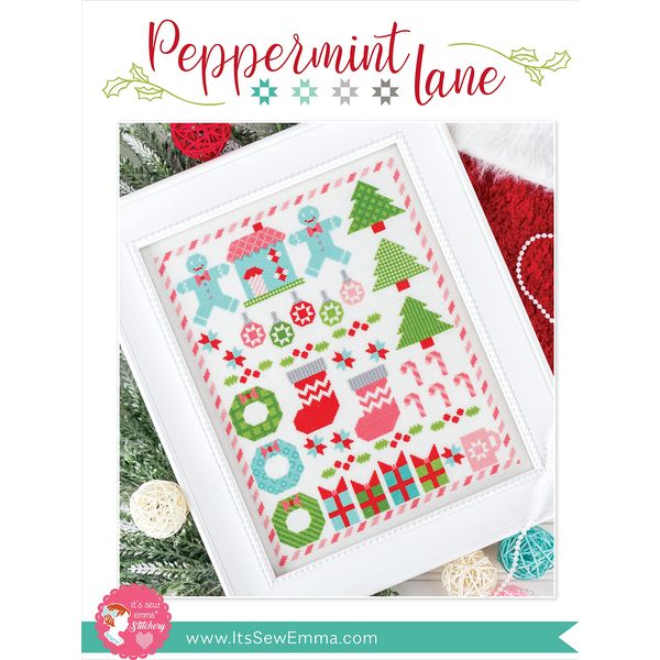 It's Sew Emma Peppermint Lane Cross Stitch Pattern, None