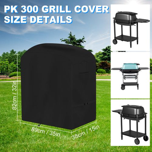 PK 300 Grill Cover,BBQ Grill Covers,Heavy Duty Waterproof 600D Protection Cover for PK 300 Grill and Smoker, Black, 35 * 15 * 32in