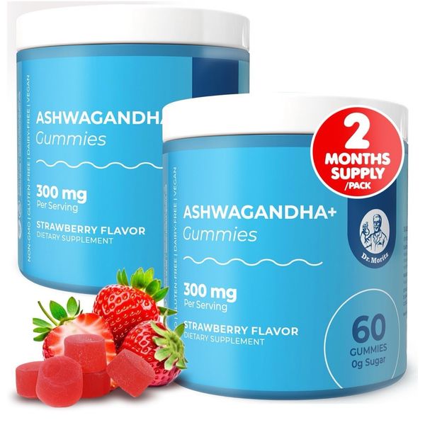(2-Pack) Ashwagandha Gummies for Calm, Relaxation, and Immune Support