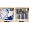 Simple Houseware Closet Underwear Organizer Drawer Divider 4 Set, Gray
