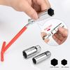 Drado Spark Plug Socket Wrench Set, Spark Plug Removal Tool, Spark Plug Spanner, T Bar Socket Wrench- 16mm 21mm- Red