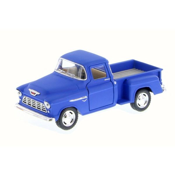 5" Kinsmart 1955 Chevy Stepside 3100 PickUp Truck Diecast Model 1:32 Matte Blue