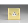 Varilight 1-Gang 2A Round Pin Plug Socket Victorian Brass XVRP2AW