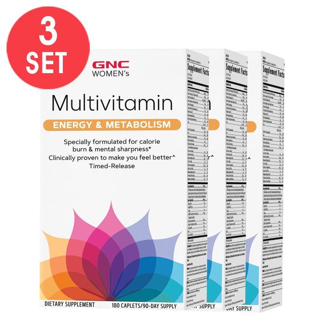 GNC [3 SET] Women's Multivitamin Energy & Metabolism 180 Caplets GNC Womens Multivitamin Energy & Metabolism 180 ca, 1