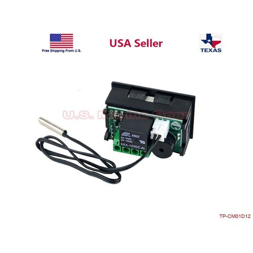 Digital LED Microcomputer Thermostat Controller Switch Temperature Sensor DC 12V