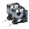 NineLeaf replacement black on white label tape compatible for DYMO label manufacturers