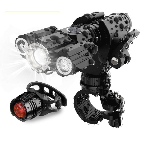  USB Rechargeable Super Bright Bicycle Bike Light Zoomable Tactical Flashlight