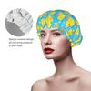 Yellow Rubber Ducks Shower Cap For Women Adjustable Double Waterproof Layers Bathing Shower Hat Hair Protection Reusable Ladies Spa Salon Shower Hat