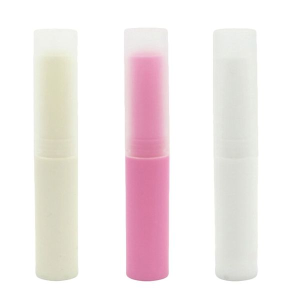 HugeStore 10 Stück 4ML Leer Lippenpflegestift Rohre Lippenbalsam Behälter mit Kappe Lippenstift-Hülsen Beige