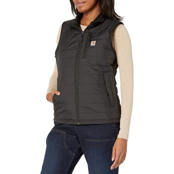 Carhartt Women's Rain Defender Insulated Vest, Black, Large