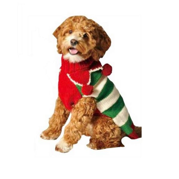 Chilly Dog Christmas Elf Dog Sweater (Medium)