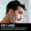 RUGGED & DAPPER - Premium Mens Face Wash - Mens Exfoliating Facial Wash and Foaming Face Cleanser for Men 2-in-1, Facial Cleanser for Men with Oily, Sensitive or Combination skin made with Natural and Organic Ingredients