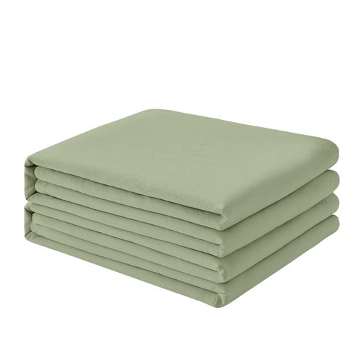 FreshCulture Twin Flat Sheets Only 2 Pack - Hotel Quality Flat Bed Sheets - Brushed Microfiber - Ultra Soft & Breathable - Wrinkle-Free - Easy Care - Flat Sheets Only Twin Size (Sage Green)