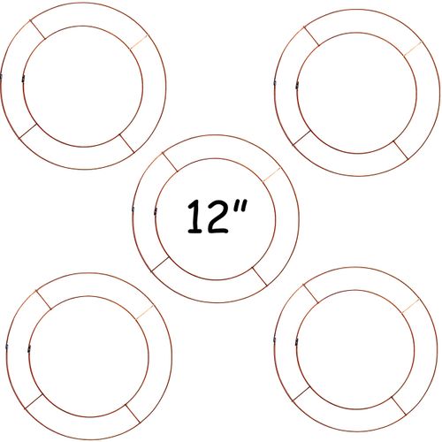 Diamante Crafts 5 x 12 inch Wreath Rings Copper Wire