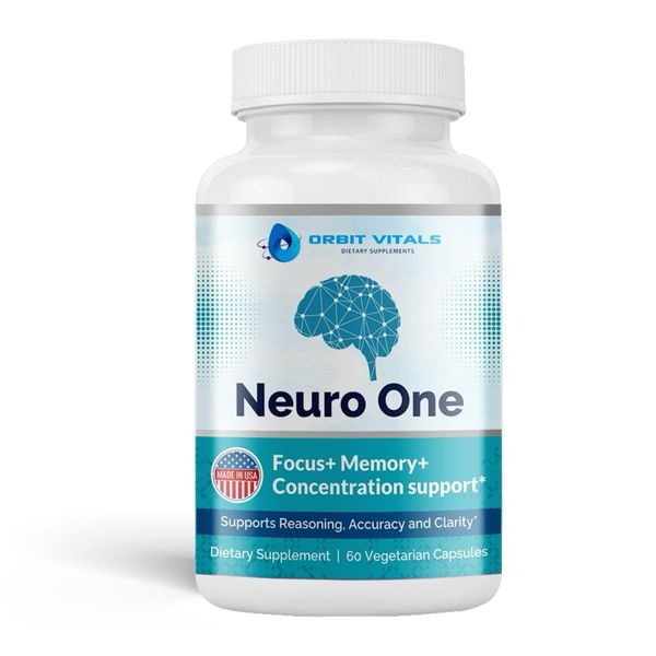 Neuro One Brain Support Supplements for Memory - Cognitive Support Supplement - Boost Focus, Mood, Clarity, Concentration & Mental Speed - Brain Supplement for Adults - 60 Capsules