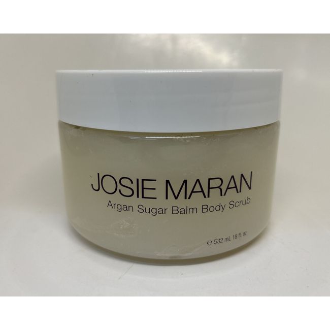 Josie Maran Argan Sugar Balm Body Scrub Vanilla Pear 18 oz SUPER SIZE NEW SEALED