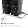 2 Pack Pull Out Trash Garbage Can 35 Quart Sliding Kitchen Waste Container Black