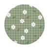 Cute Green Flower Pattern with White Grid Pattern Wildflower PopSockets Swappable PopGrip